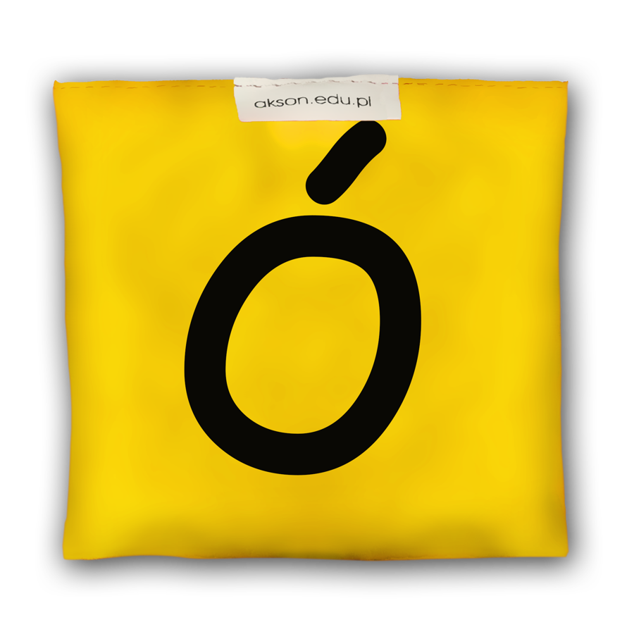 Woreczek gimnastyczny z literką Ó Akson, żółty 10 cm × 12 cm