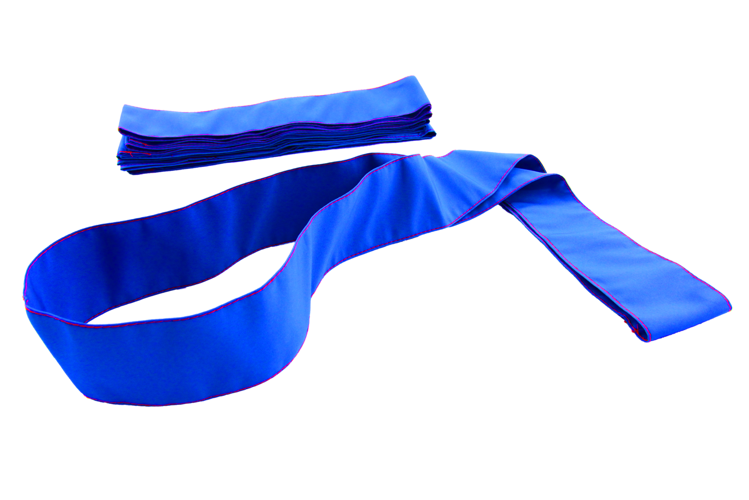 Szarfa gimnastyczna Akson 114 cm — niebieska, miły w dotyku materiał