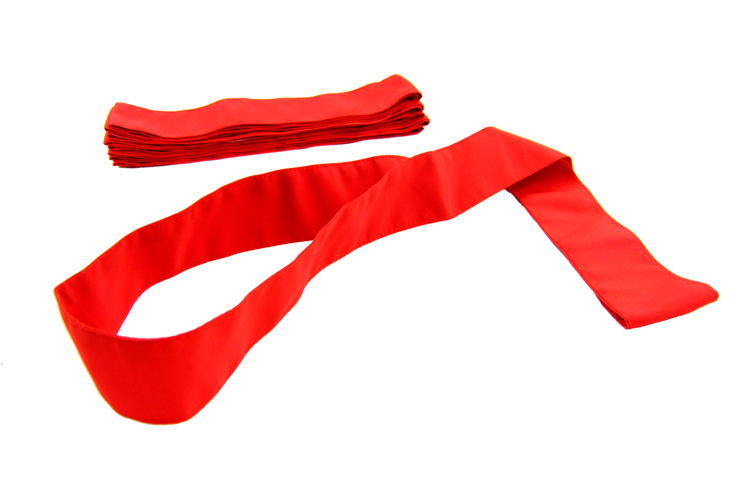 Szarfa gimnastyczna Akson 114 cm czerwona — ułożona