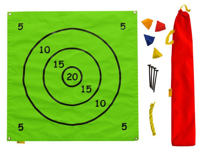 Mata Rzut do celu Akson — rozłożona mata 75 cm × 75 cm, widok z góry