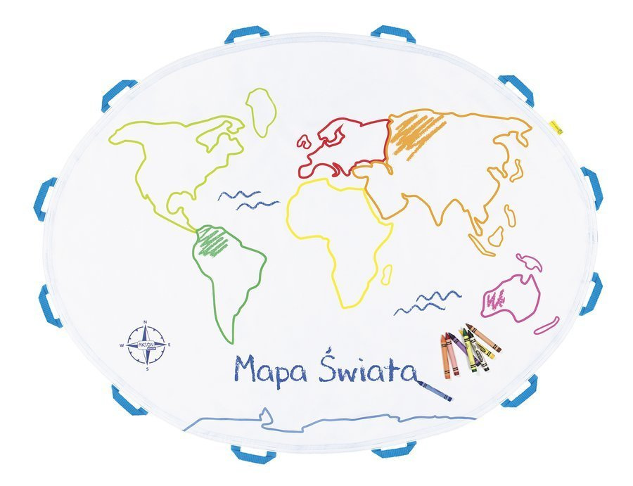 Mata edukacyjna Mapa Świata Akson — widok całości 145×110 cm