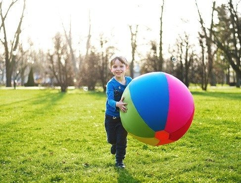 Piłka Balonowa XXL Akson — detal wzoru Arbuz i zamykany pokrowiec