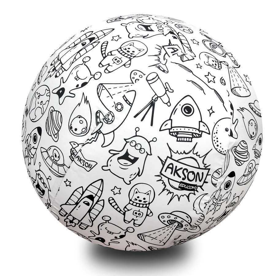 Piłka balonowa do kolorowania 30 cm Akson — widok z przodu