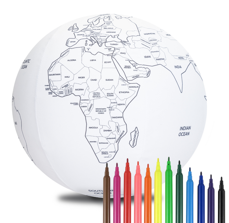 Piłka balonowa Globus 30 cm Akson — widok całości
