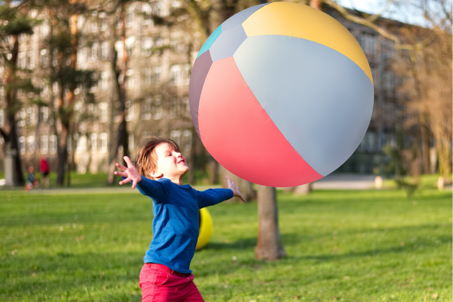 Piłka balonowa Akson — detal pokrowca i zbliżenie na wzór