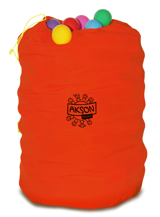 Worek na piłki suchy basen czerwony Akson — widok przedni, 95×80 cm