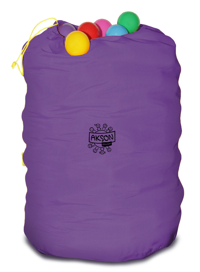 Worek na piłki suchy basen Akson — front, fioletowy kolor, wymiary 145×95 cm