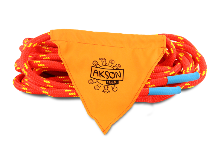 Lina animacyjna Poli 20 m Akson — widok całości, czerwony