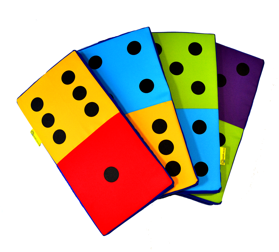 Poduszki Mega Domino 21 szt. Akson — zestaw kolorowych poduszek