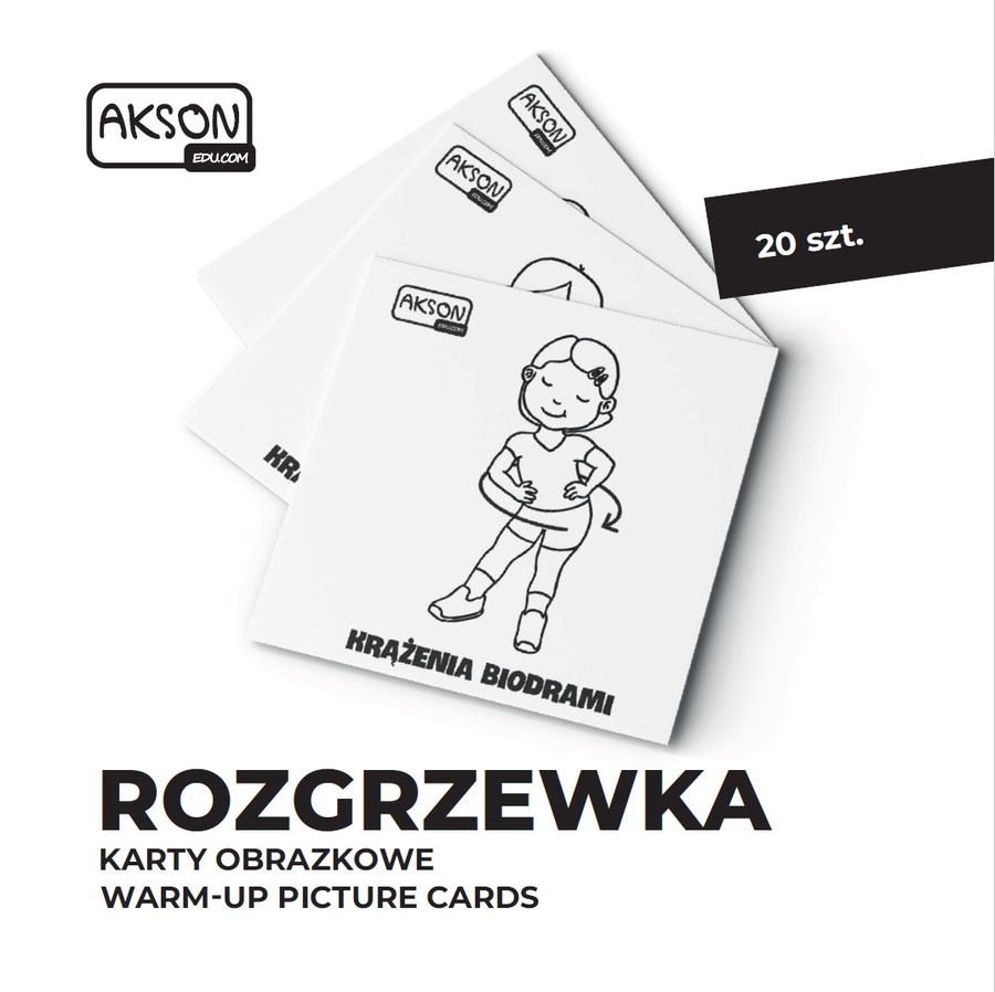 Karty obrazkowe ROZGRZEWKA — pojedyncza karta z ćwiczeniem, Akson