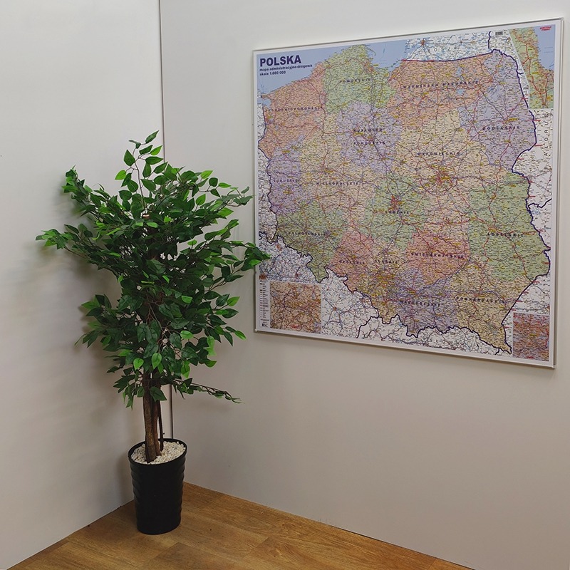 Mapa ścienna magnetyczna KARTA z aluminiową ramą i narożnikami z tworzywa