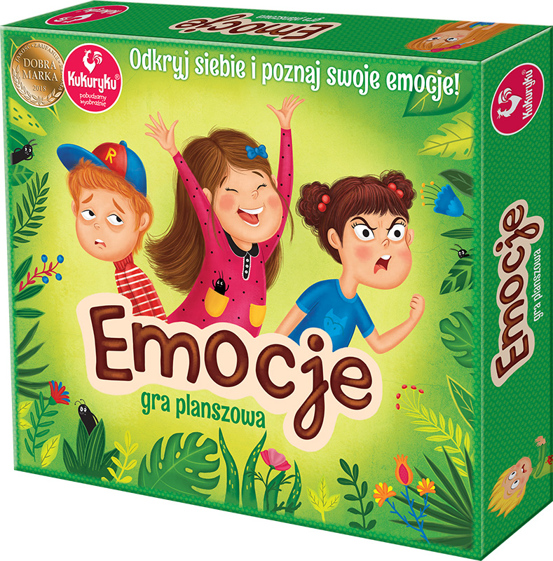Gra Emocje planszowa KUKURYKU edukacyjna dla dzieci i dorosłych