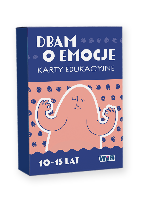Zestaw kart edukacyjnych Dbam o Emocje marki WIR - 50 kart dla dzieci i młodzieży