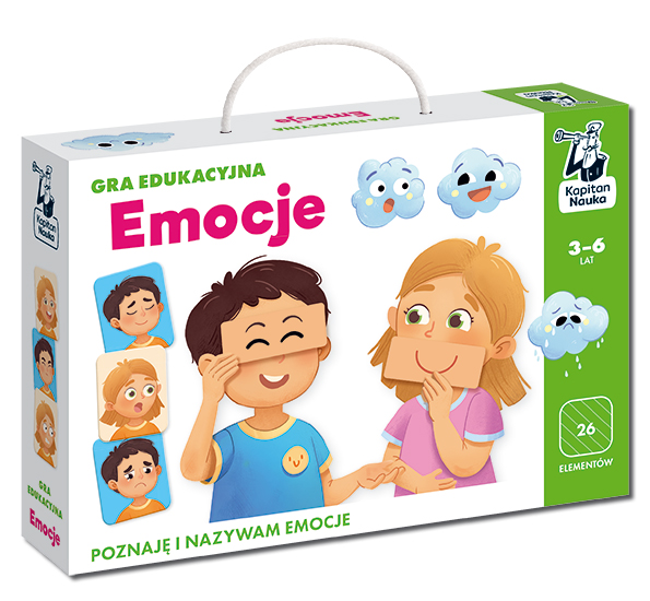 Gra edukacyjna Kapitan Nauka Emocje - planszetka i żetony do nauki emocji u dzieci