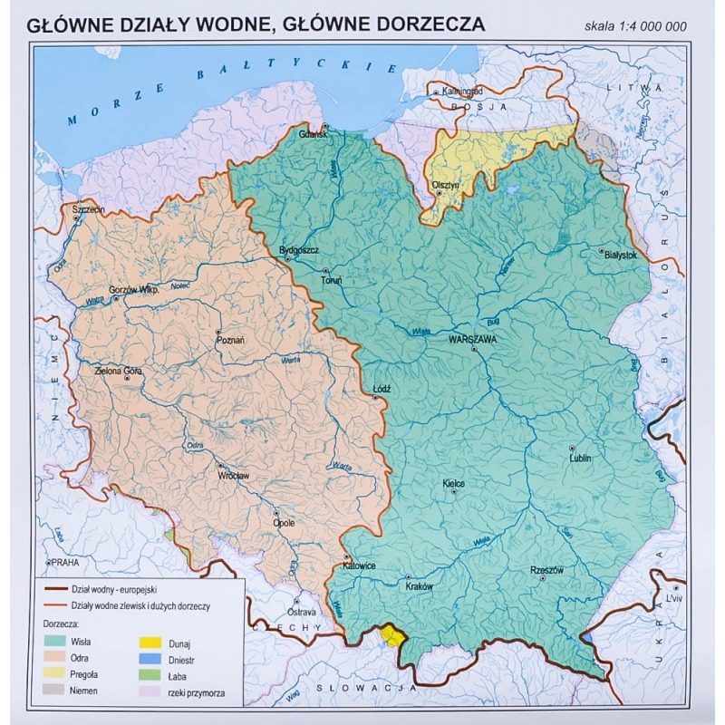 Mapa magnetyczna Polski 104x120 cm z ramą aluminiową KARTA