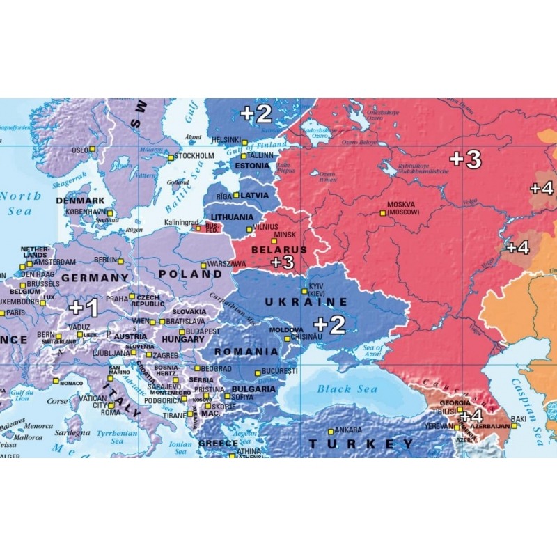 Mapa korkowa świata KARTA 140x80 cm z ramą aluminiową i strefami czasowymi
