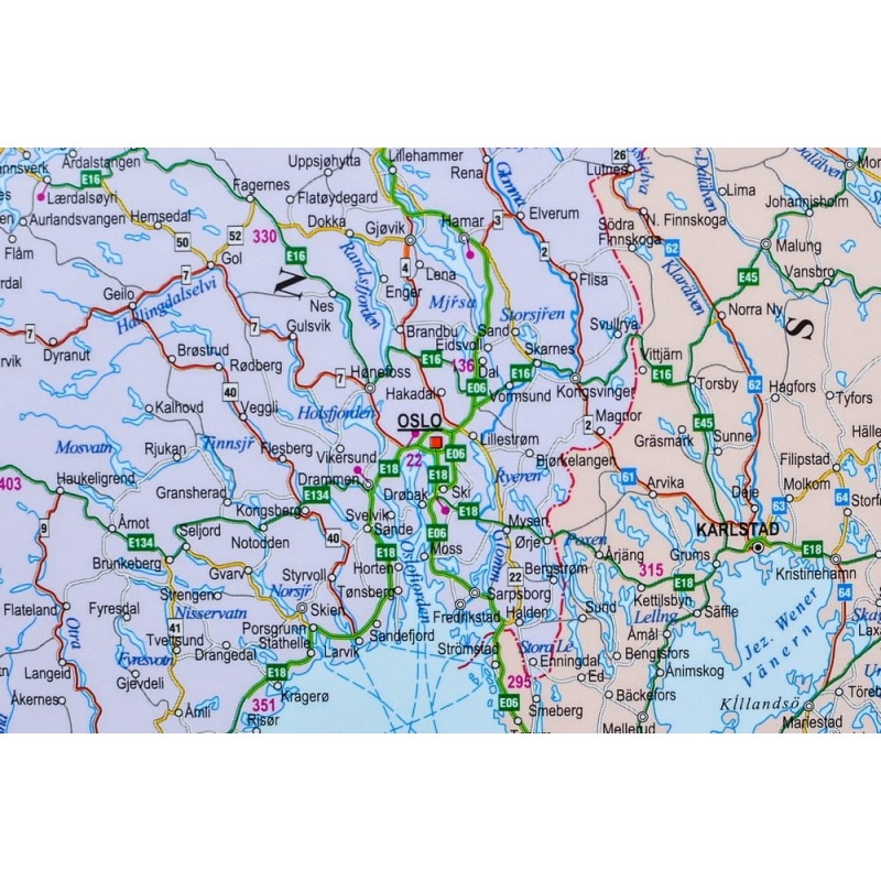 Mapa korkowa Europy 148x98 cm KARTA z ramą aluminiową i narożnikami z tworzywa
