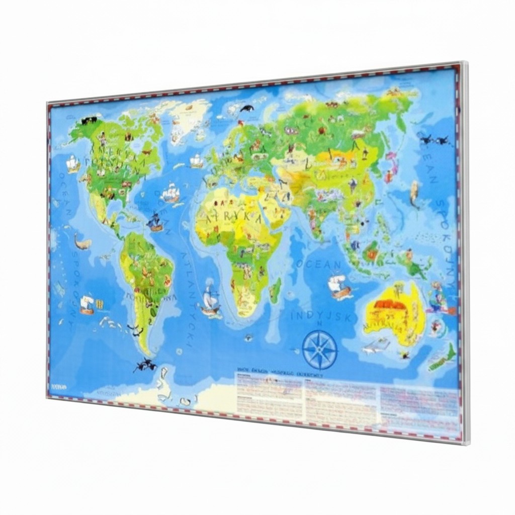 Mapa do wpinania Świat Młodego Odkrywcy 64x40 cm KARTA