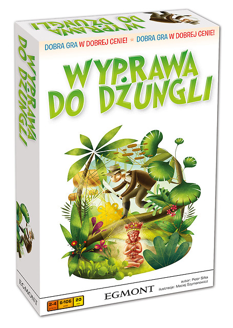Gra karciana Wyprawa do dżungli EGMONT - plansza i karty na stole