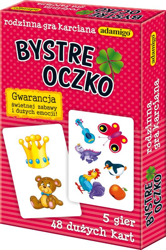 Gra Bystre oczko karty ADAMIGO - zestaw 48 kart edukacyjnych