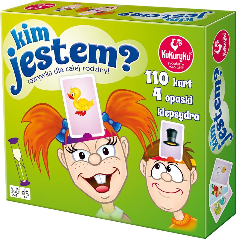 Gra Kim jestem KUKURYKU zestaw 110 kart i akcesoria