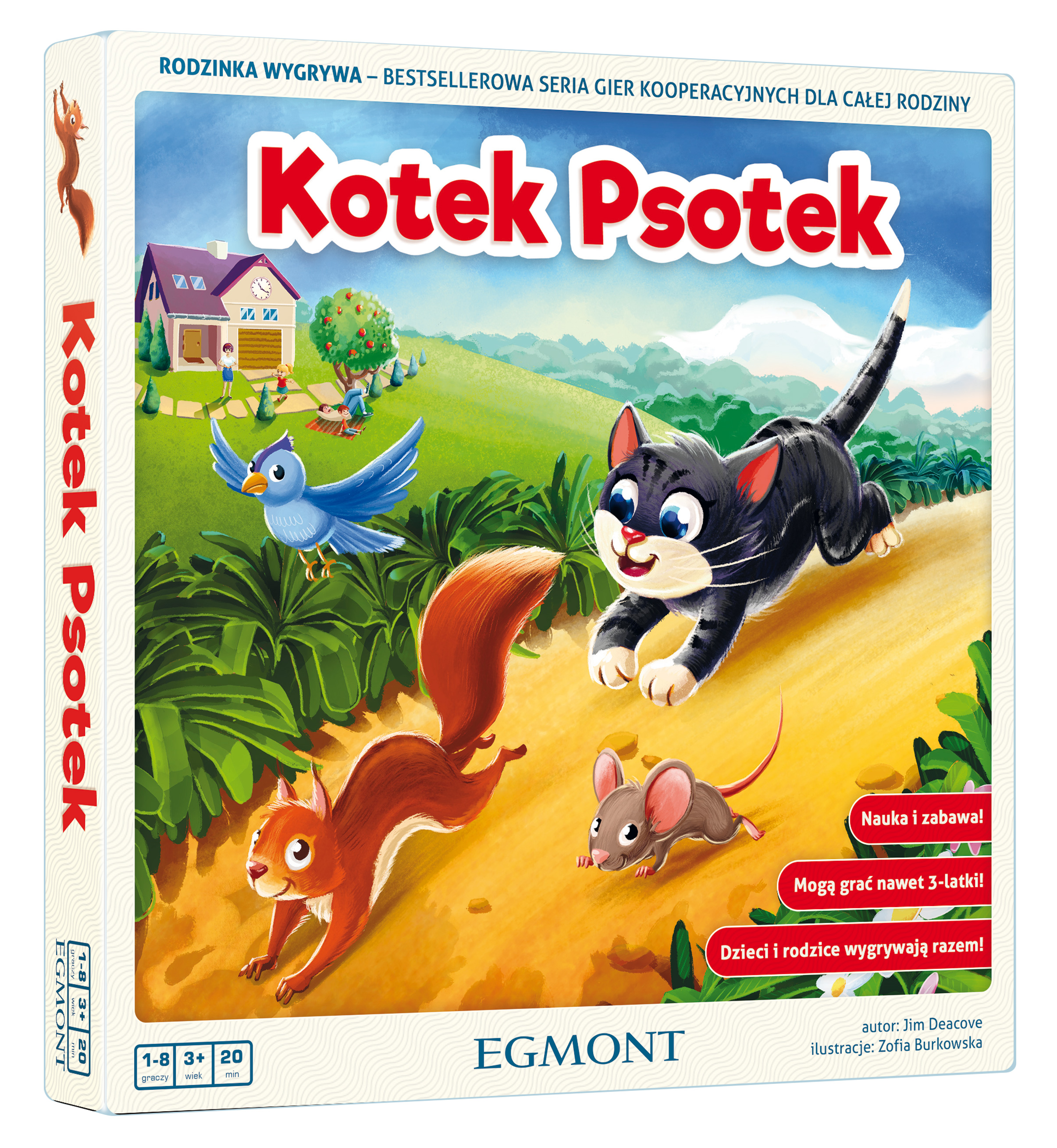 Gra Kotek Psotek EGMONT plansza i elementy gry