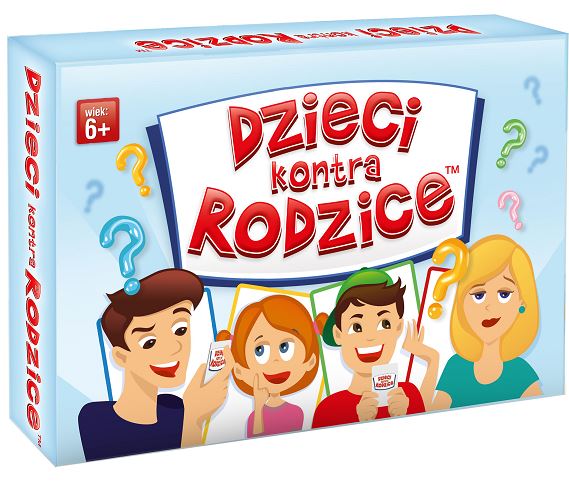 Gra Dzieci kontra rodzice KANGUR - pudełko i elementy gry