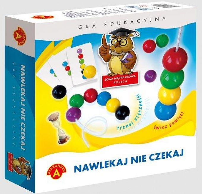 Gra Nawlekaj nie czekaj sowa mądra głowa ALEXANDER - plansza i elementy