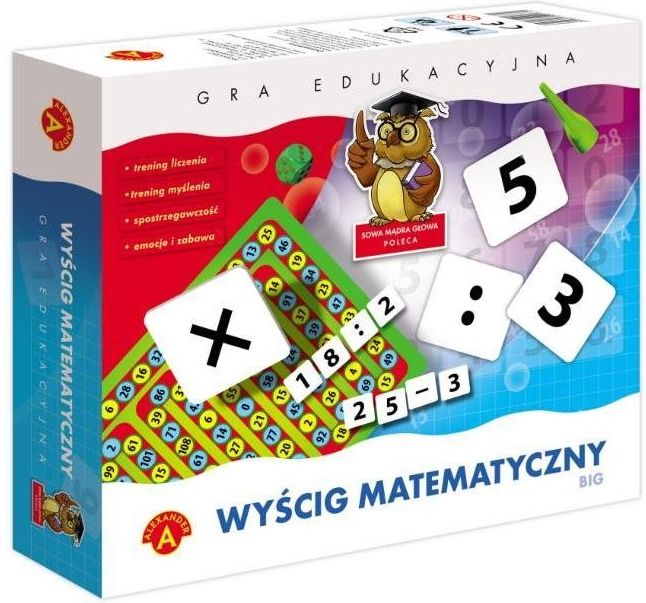 Wyścig matematyczny Big - plansza do gry edukacyjnej ALEXANDER