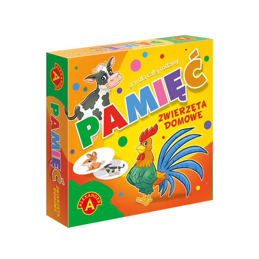 Gra Mini pamięć Zwierzęta domowe ALEXANDER - pudełko i karty
