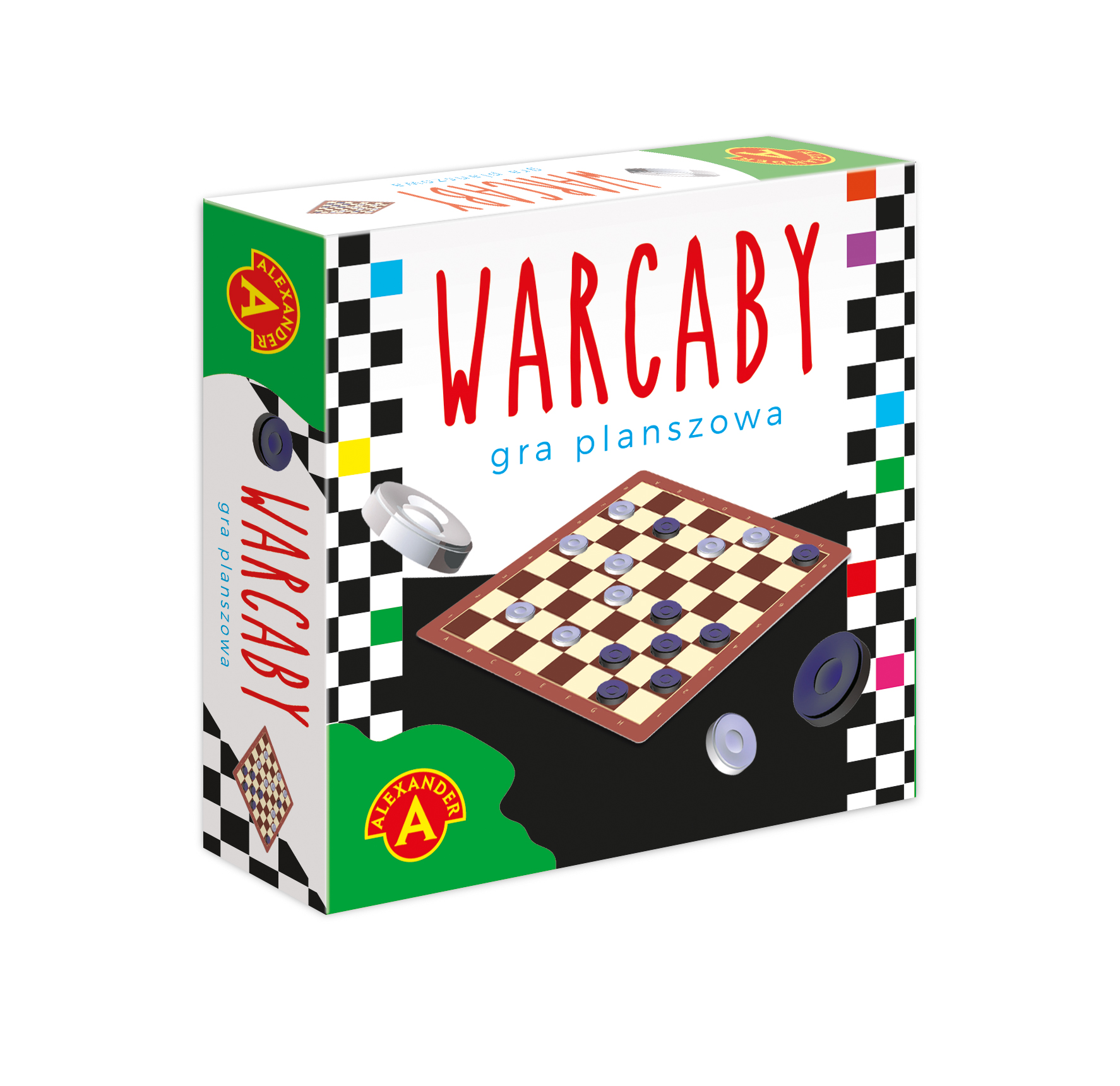Mini Warcaby ALEXANDER - plansza i pionki do gry strategicznej