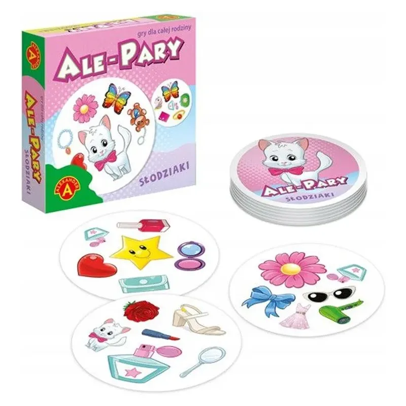 Mini ale pary słodziaki - 31 okrągłych kart z obrazkami