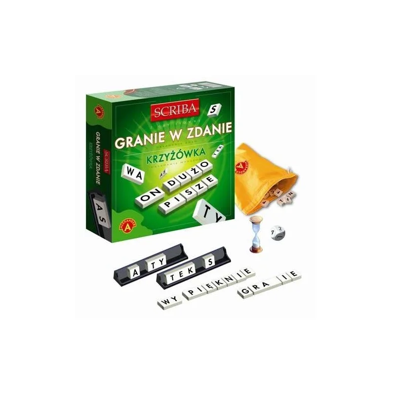 Tabliczki i elementy gry Granie w zdanie krzyżówka ALEXANDER - widok z bliska