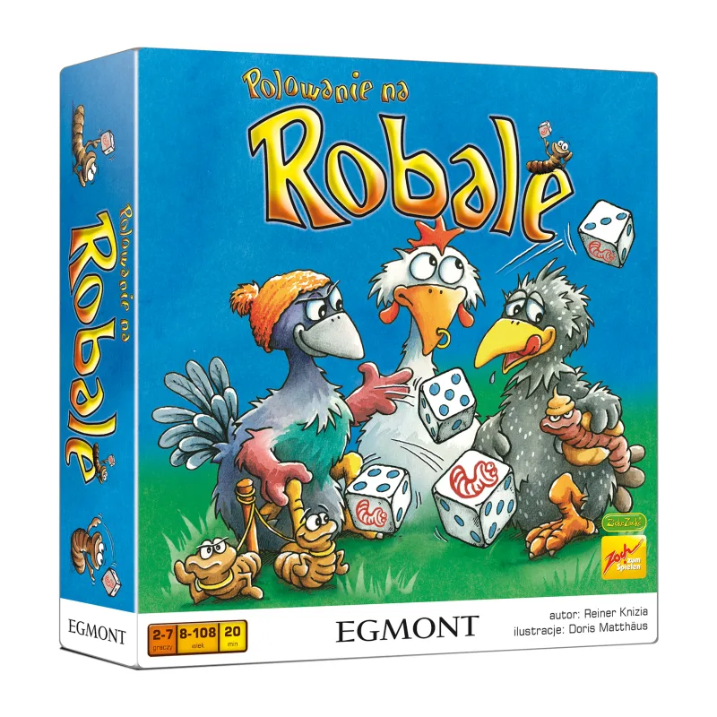 Gra Polowanie na robale EGMONT - plansza i kostki