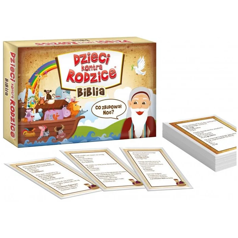 Karty do gry Biblia dzieci kontra rodzice KANGUR - pytania i karty pułapki