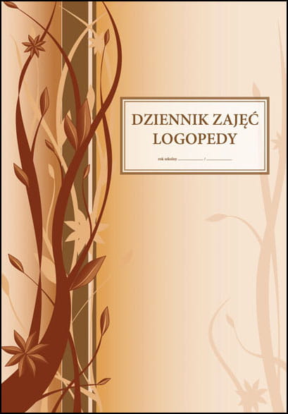 Dziennik zajęć logopedy A4 dla 80 uczniów HARMONIA okładka