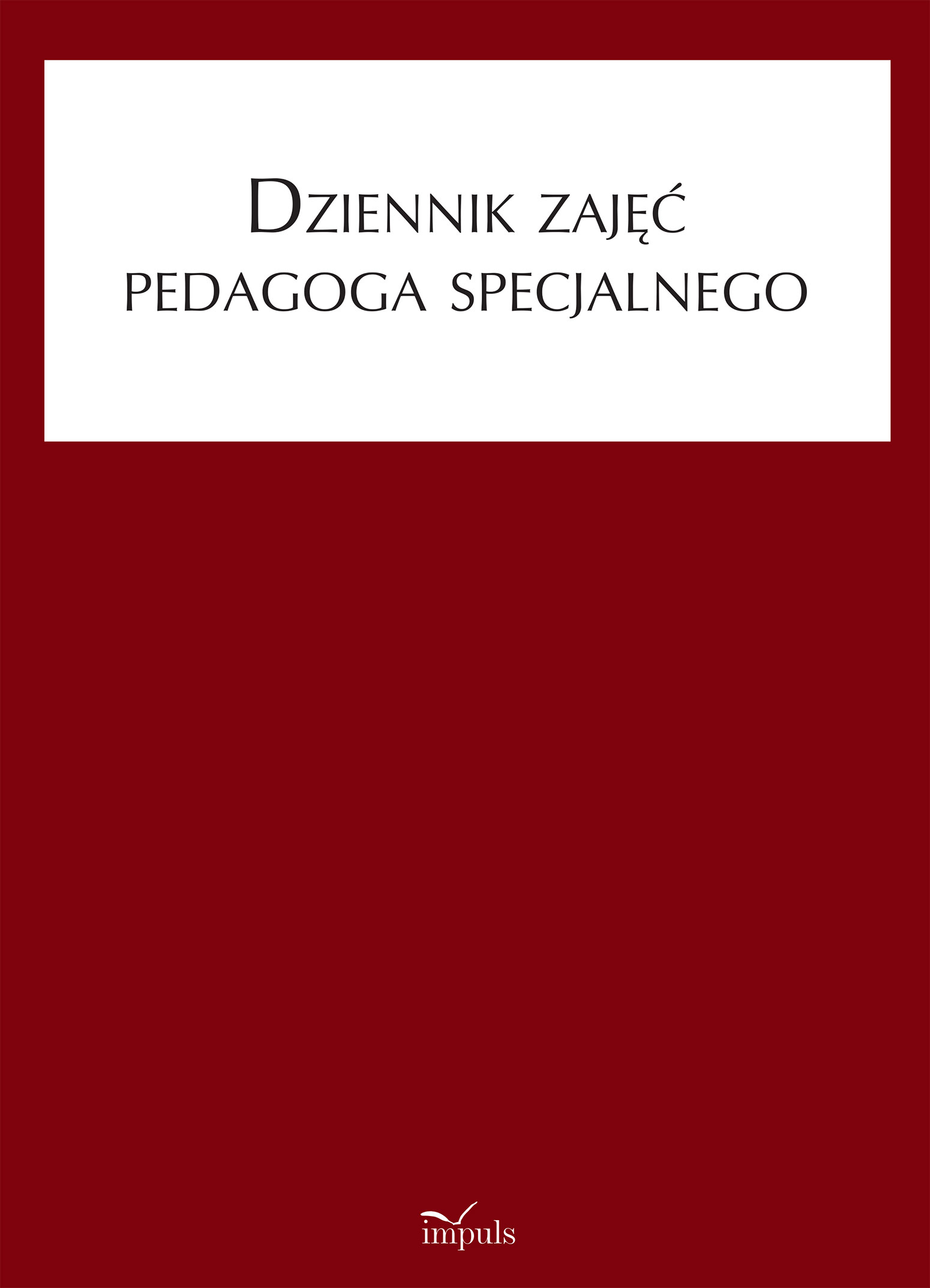 Dziennik zajęć pedagoga specjalnego IMPULS okładka