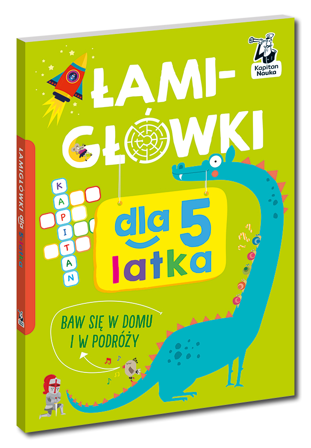Łamigłówki dla 5-latka EDGARD — książka z zagadkami, labiryntami i ćwiczeniami logicznymi
