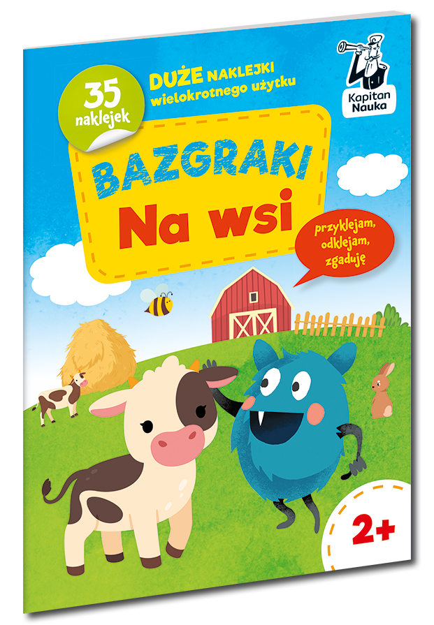 Bazgraki na wsi – książeczka edukacyjna z naklejkami dla dzieci od 2 lat