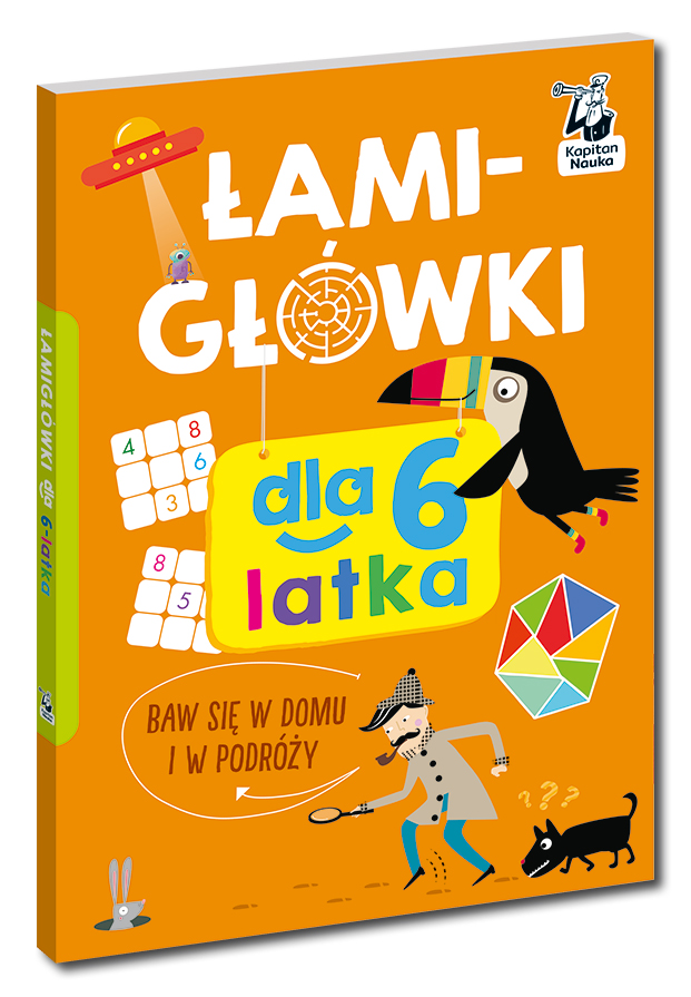 Łamigłówki dla 6-latka, książka z zagadkami i ćwiczeniami logicznymi