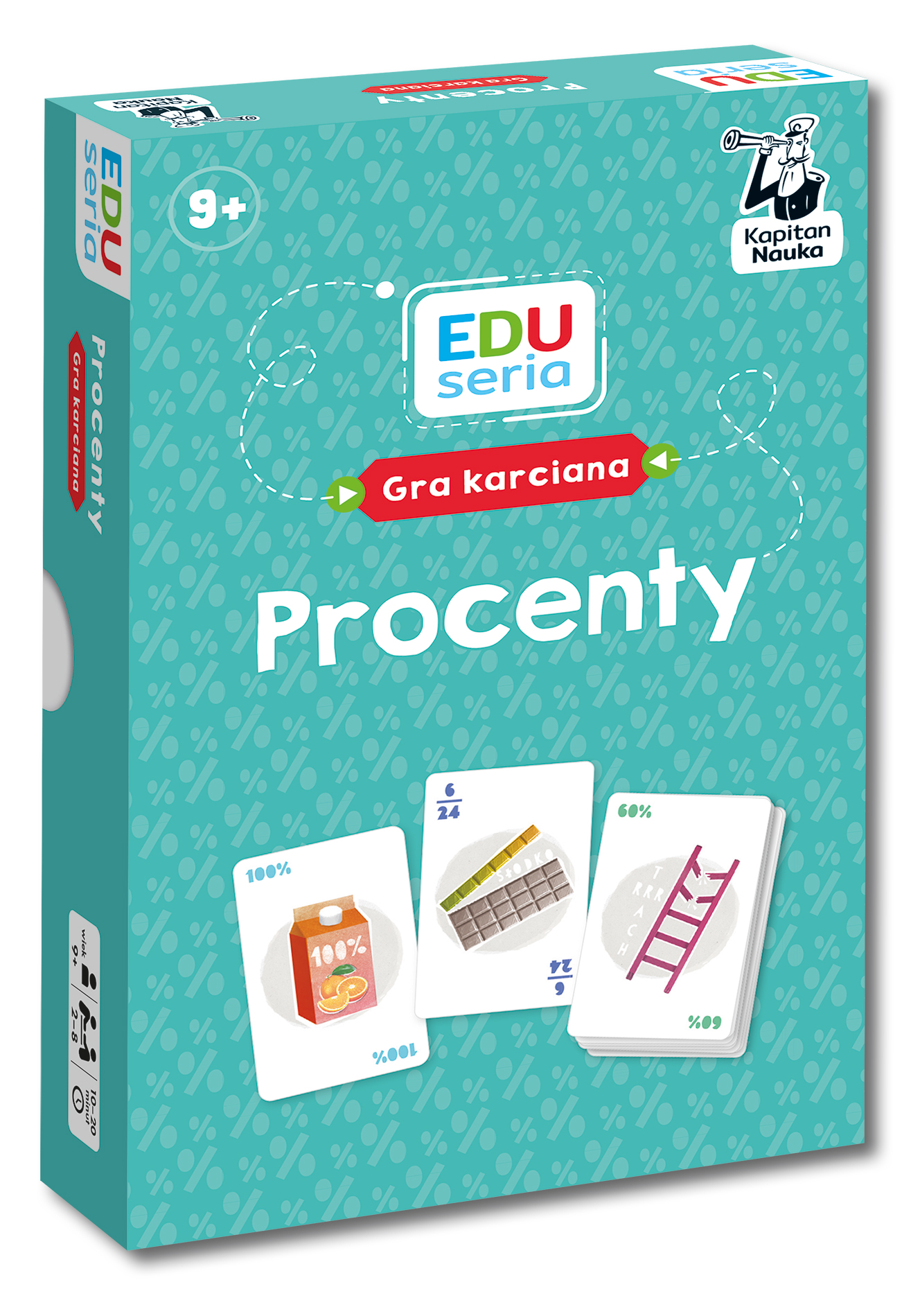 Gra karciana EDUseria Procenty Kapitan Nauka 55 kart