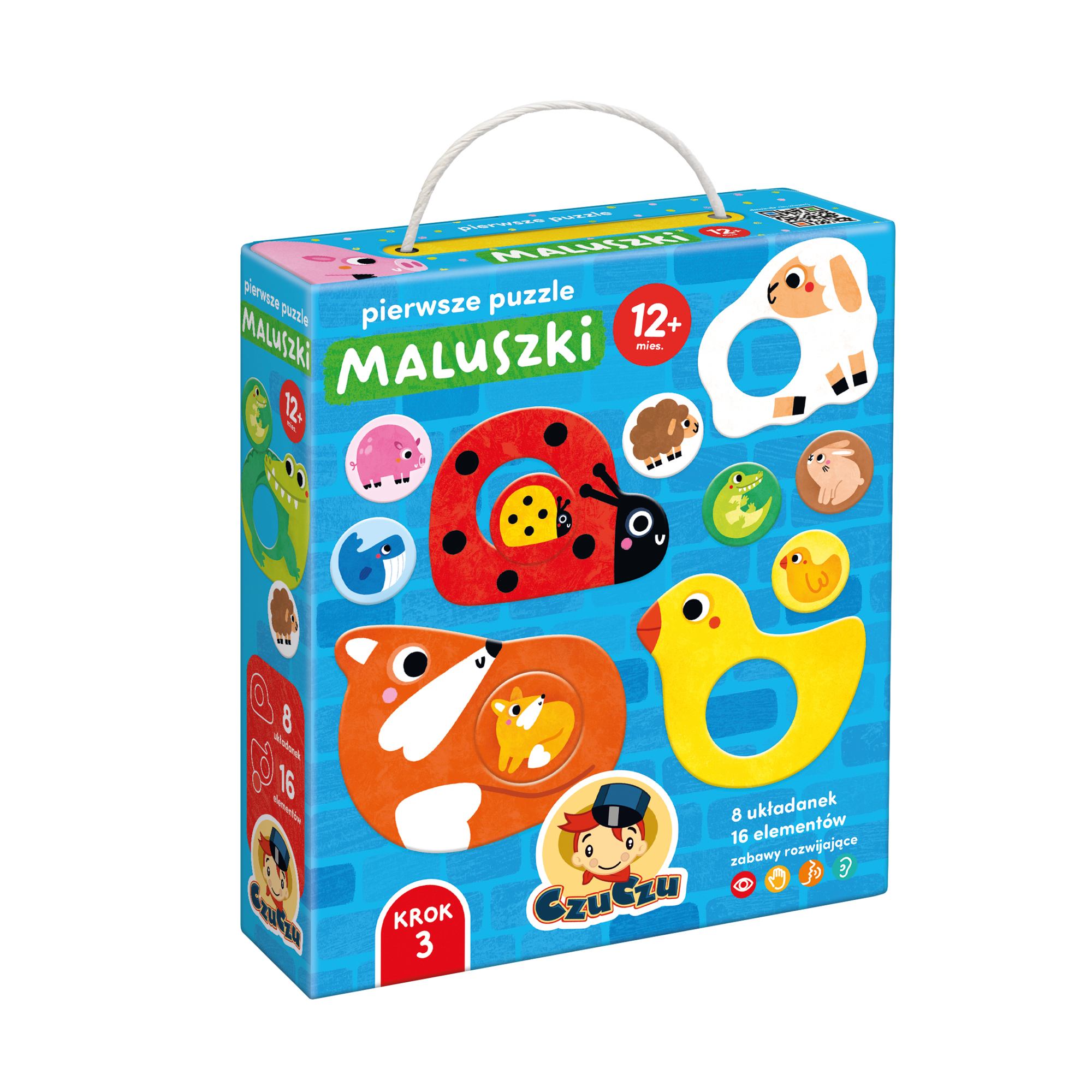 CzuCzu Pierwsze Puzzle Maluszki - zestaw 8 układanek dla dzieci od 12 miesięcy