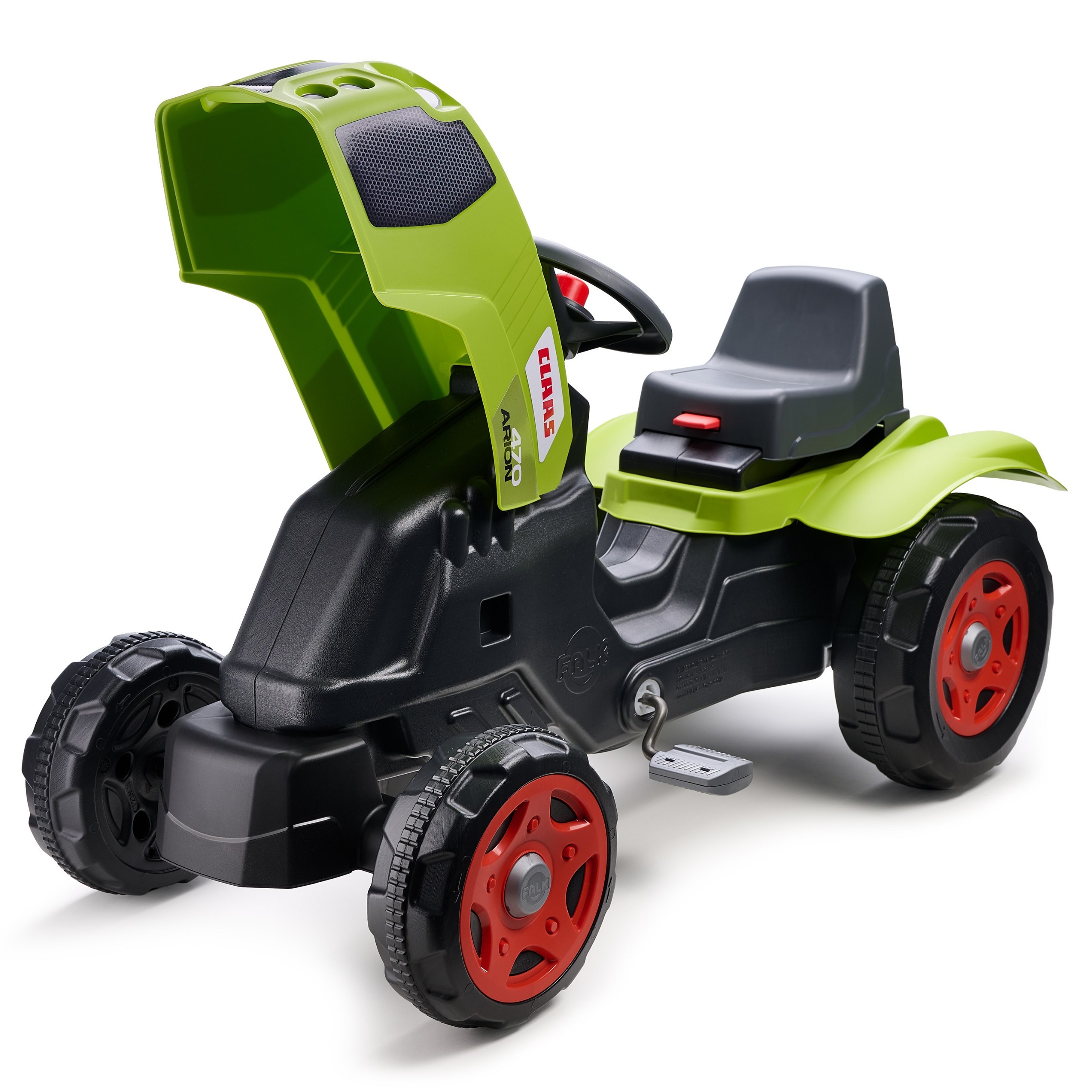 Traktor na pedały z odczepianą przyczepką i otwieraną maską FALK