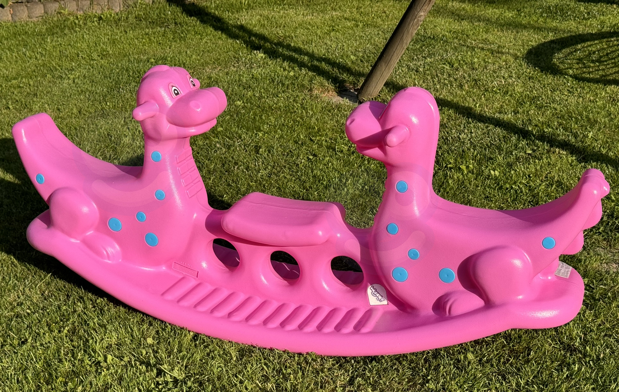 Bujak Dino różowy trójosobowy do domu i ogrodu WOOPIE