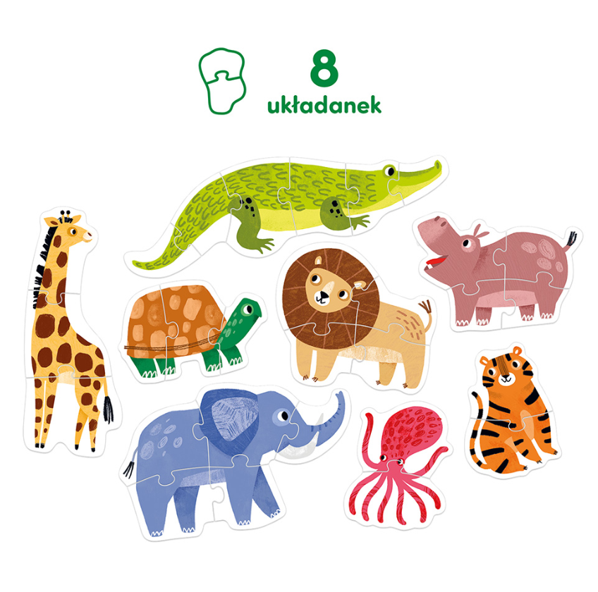 Elementy puzzli progresywnych Dzikie zwierzątka CZUCZU