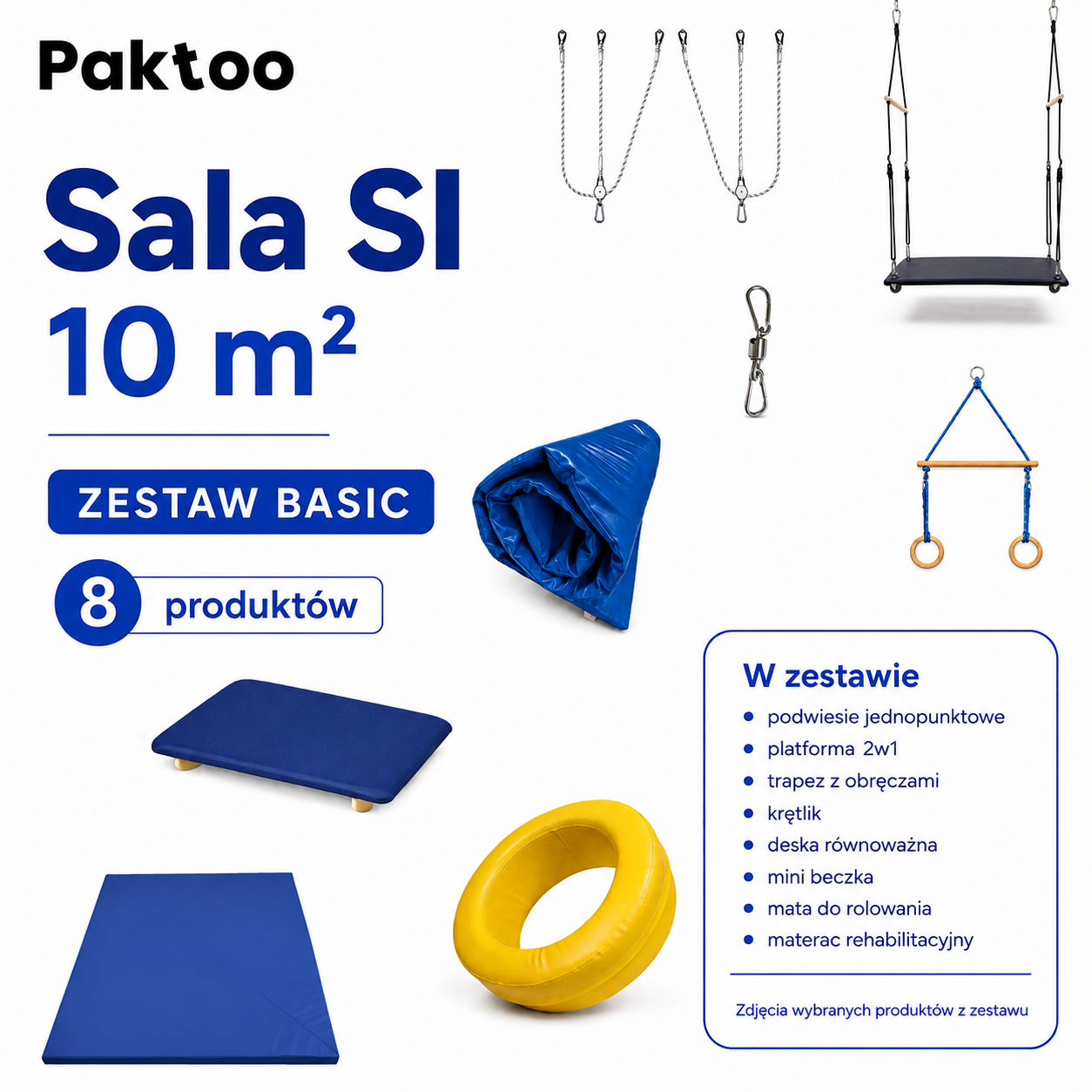 Wyposażenie sali integracji sensorycznej 10 m² – BASIC Inna marka – zestaw elementów do małych gabinetów