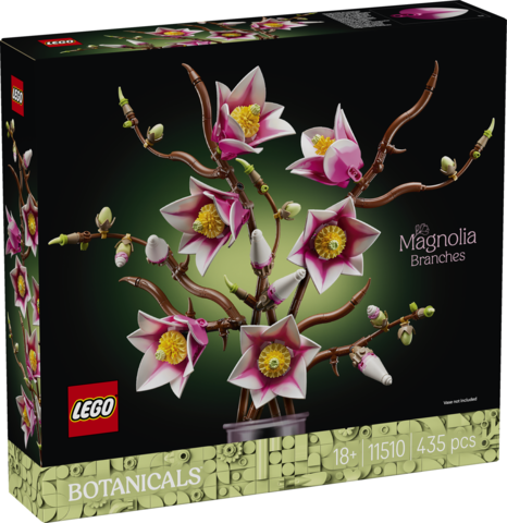 LEGO Botanicals Gałązki Magnolii 11510 zestaw 435 elementów do budowy dekoracji kwiatowej marki LEGO