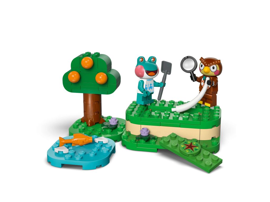 Model muzeum LEGO Animal Crossing z fontanną i kawiarnia Roost