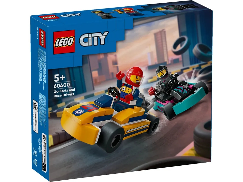Zestaw LEGO City Gokarty i kierowcy wyścigowi z 99 elementami i dwoma minifigurkami