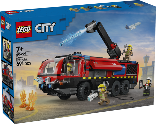 LEGO City Lotniskowy Wóz Strażacki 60499 od LEGO® z realistycznym modelem i minifigurkami